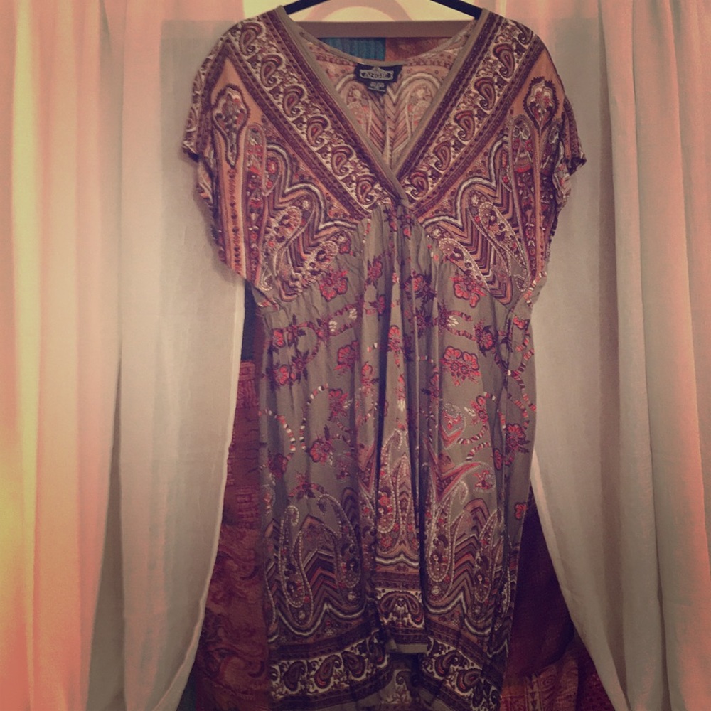 Angie Paisley Mini Dress/Beach Coverup